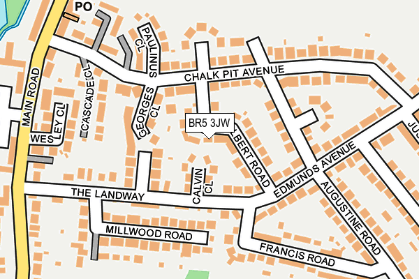 BR5 3JW map - OS OpenMap – Local (Ordnance Survey)
