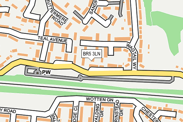 BR5 3LN map - OS OpenMap – Local (Ordnance Survey)