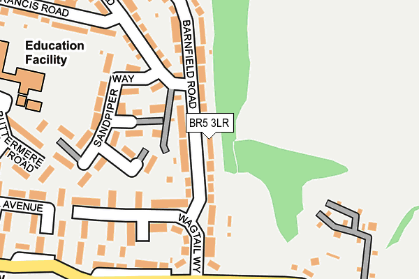 BR5 3LR map - OS OpenMap – Local (Ordnance Survey)