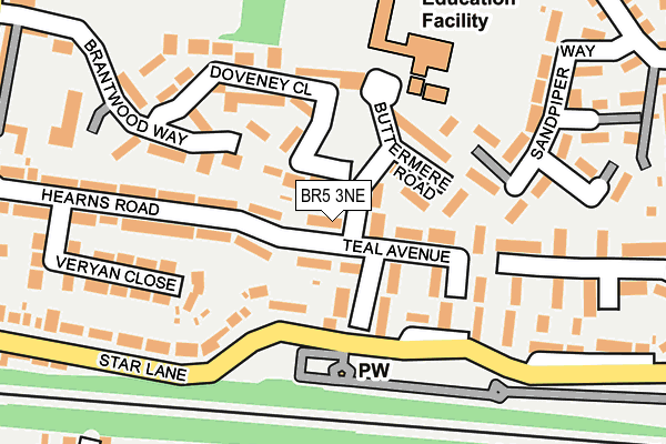 BR5 3NE map - OS OpenMap – Local (Ordnance Survey)