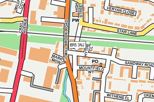 BR5 3NJ map - OS OpenMap – Local (Ordnance Survey)