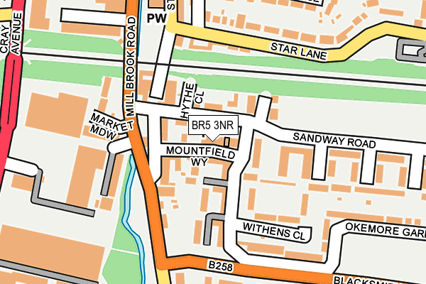 BR5 3NR map - OS OpenMap – Local (Ordnance Survey)