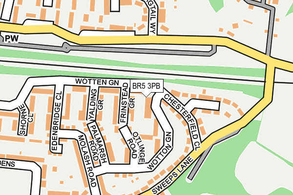 BR5 3PB map - OS OpenMap – Local (Ordnance Survey)