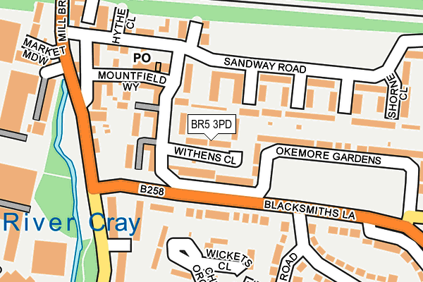 BR5 3PD map - OS OpenMap – Local (Ordnance Survey)