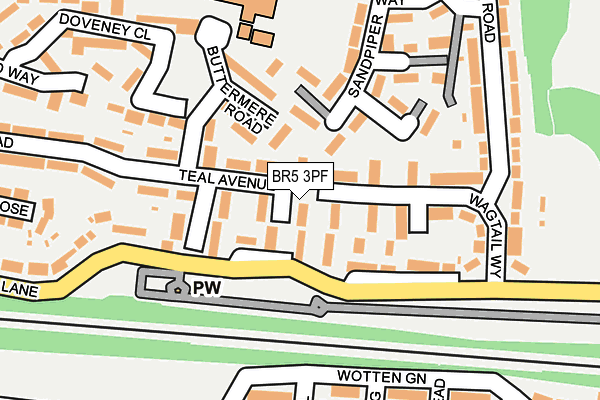 BR5 3PF map - OS OpenMap – Local (Ordnance Survey)