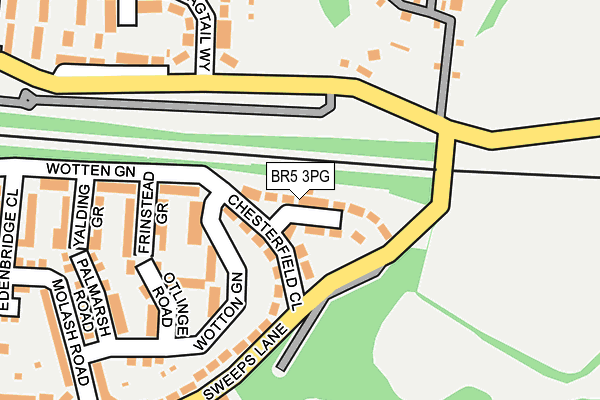BR5 3PG map - OS OpenMap – Local (Ordnance Survey)