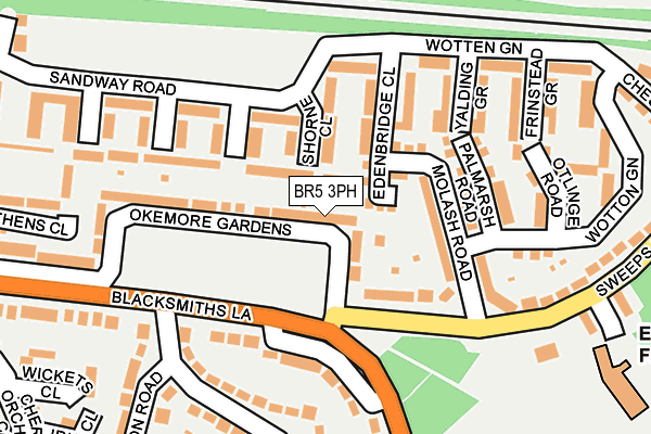 BR5 3PH map - OS OpenMap – Local (Ordnance Survey)