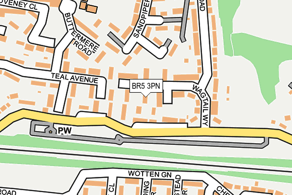 BR5 3PN map - OS OpenMap – Local (Ordnance Survey)