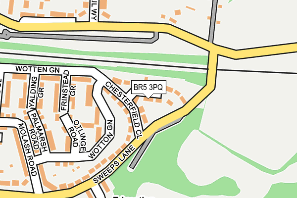 BR5 3PQ map - OS OpenMap – Local (Ordnance Survey)