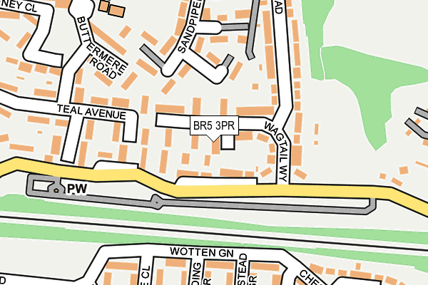 BR5 3PR map - OS OpenMap – Local (Ordnance Survey)