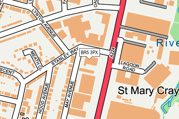 BR5 3PX map - OS OpenMap – Local (Ordnance Survey)