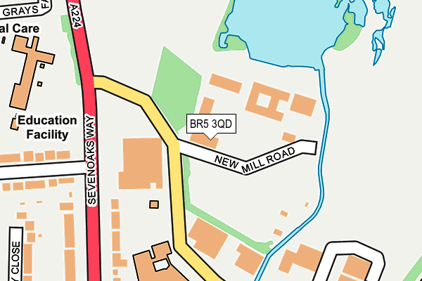 BR5 3QD map - OS OpenMap – Local (Ordnance Survey)