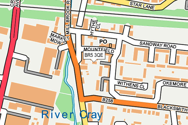 BR5 3QE map - OS OpenMap – Local (Ordnance Survey)