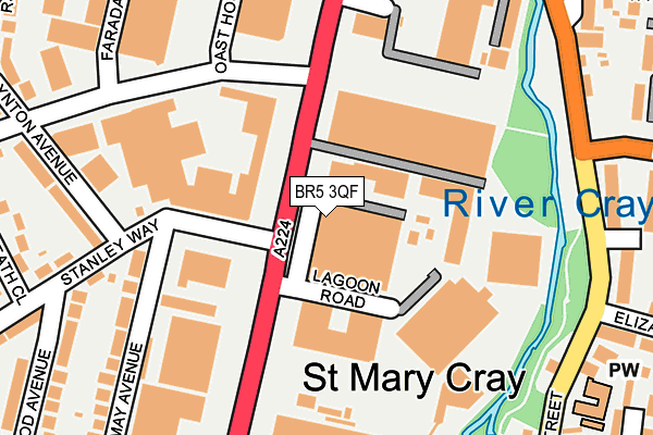 BR5 3QF map - OS OpenMap – Local (Ordnance Survey)