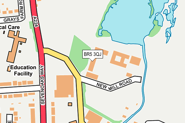 BR5 3QJ map - OS OpenMap – Local (Ordnance Survey)