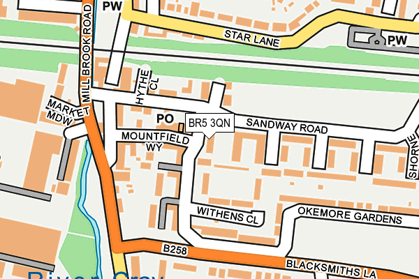 BR5 3QN map - OS OpenMap – Local (Ordnance Survey)