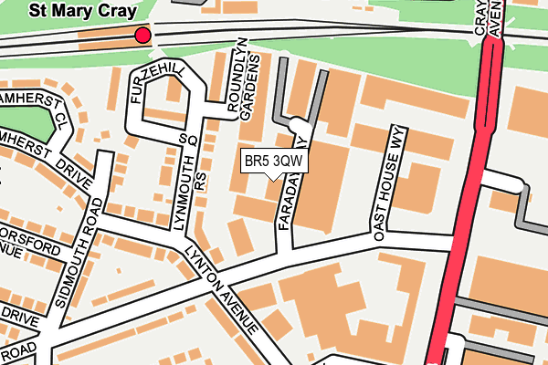 BR5 3QW map - OS OpenMap – Local (Ordnance Survey)