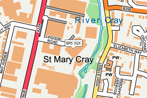BR5 3QX map - OS OpenMap – Local (Ordnance Survey)