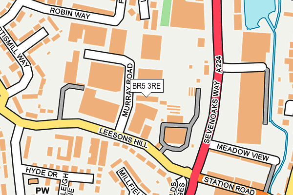 BR5 3RE map - OS OpenMap – Local (Ordnance Survey)