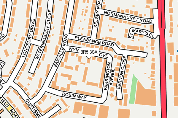 BR5 3SA map - OS OpenMap – Local (Ordnance Survey)