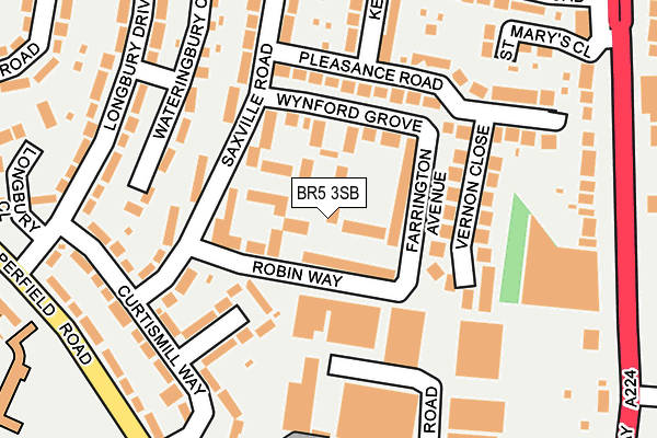 BR5 3SB map - OS OpenMap – Local (Ordnance Survey)