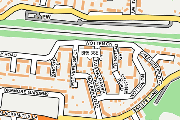 BR5 3SE map - OS OpenMap – Local (Ordnance Survey)
