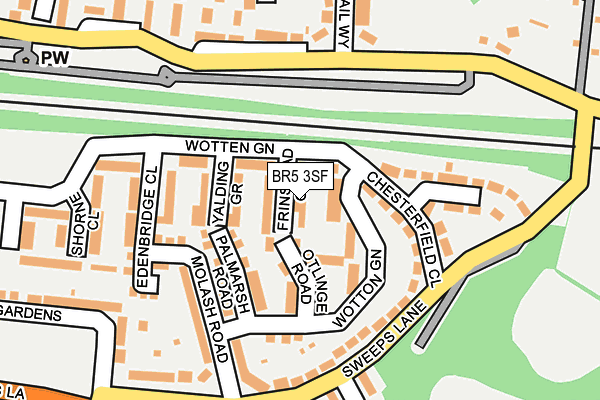 BR5 3SF map - OS OpenMap – Local (Ordnance Survey)