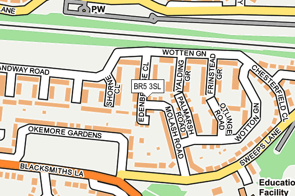 BR5 3SL map - OS OpenMap – Local (Ordnance Survey)