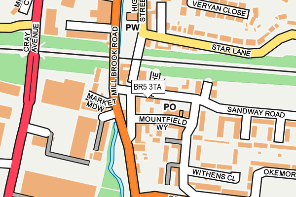 BR5 3TA map - OS OpenMap – Local (Ordnance Survey)