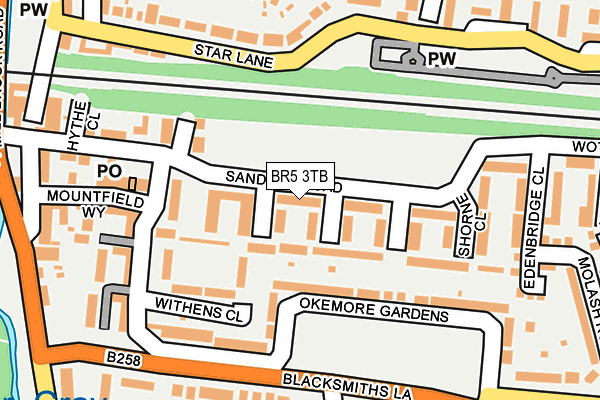 BR5 3TB map - OS OpenMap – Local (Ordnance Survey)