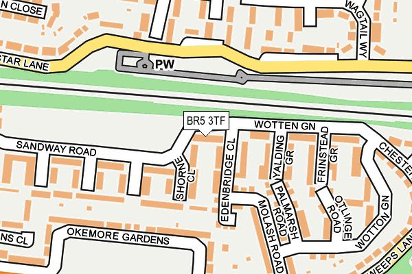 BR5 3TF map - OS OpenMap – Local (Ordnance Survey)