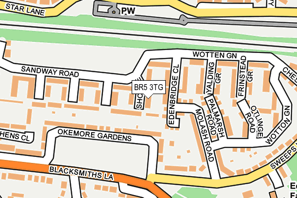 BR5 3TG map - OS OpenMap – Local (Ordnance Survey)