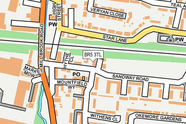 BR5 3TL map - OS OpenMap – Local (Ordnance Survey)