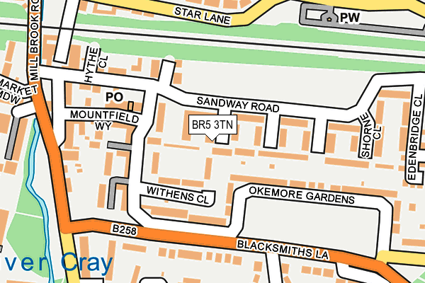 BR5 3TN map - OS OpenMap – Local (Ordnance Survey)