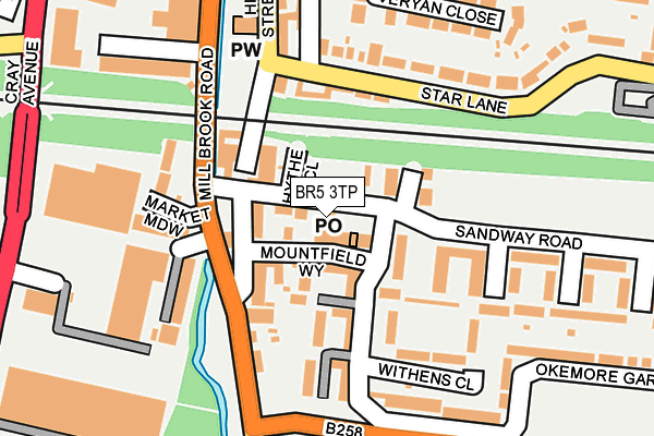 BR5 3TP map - OS OpenMap – Local (Ordnance Survey)