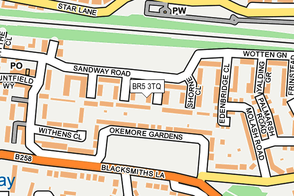 BR5 3TQ map - OS OpenMap – Local (Ordnance Survey)