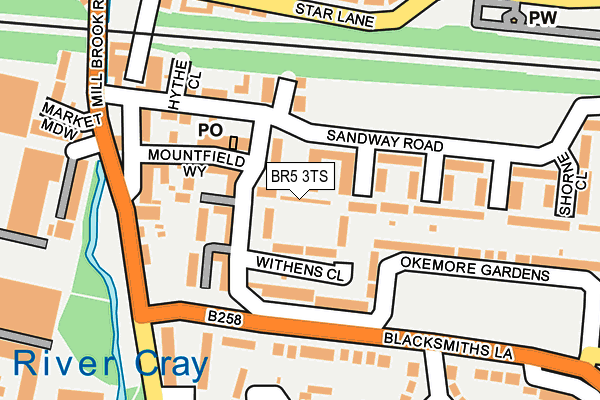 BR5 3TS map - OS OpenMap – Local (Ordnance Survey)