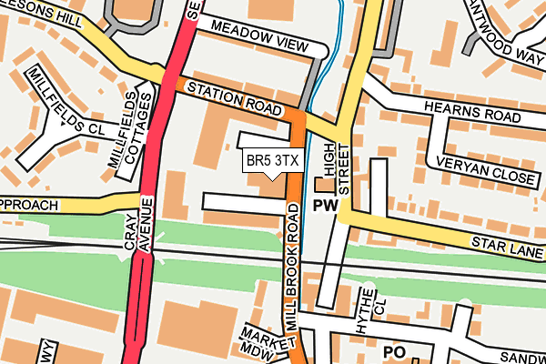 BR5 3TX map - OS OpenMap – Local (Ordnance Survey)