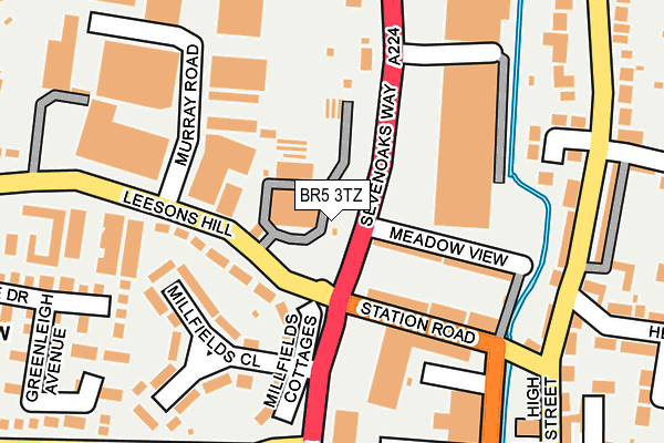 BR5 3TZ map - OS OpenMap – Local (Ordnance Survey)