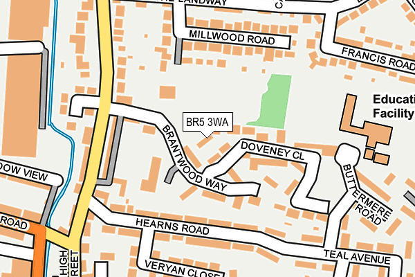 BR5 3WA map - OS OpenMap – Local (Ordnance Survey)
