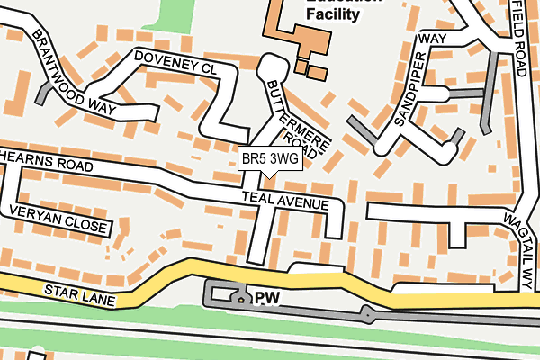 BR5 3WG map - OS OpenMap – Local (Ordnance Survey)