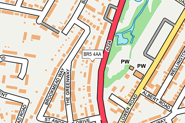 BR5 4AA map - OS OpenMap – Local (Ordnance Survey)