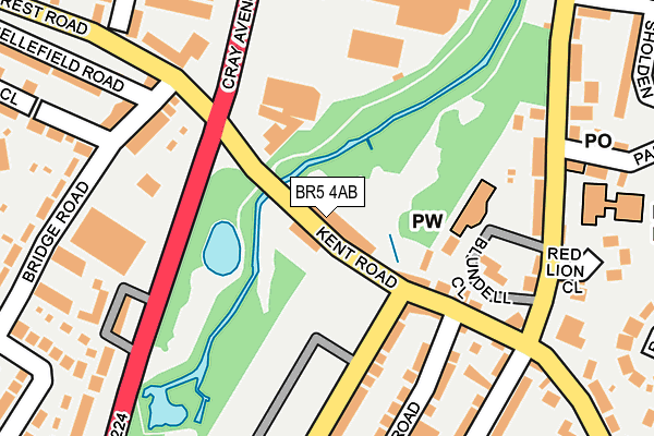 BR5 4AB map - OS OpenMap – Local (Ordnance Survey)