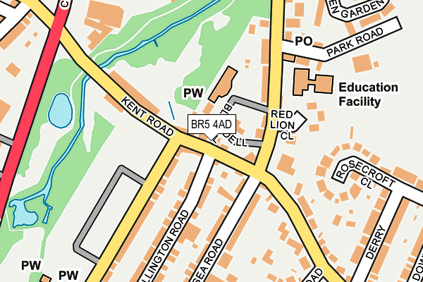 BR5 4AD map - OS OpenMap – Local (Ordnance Survey)