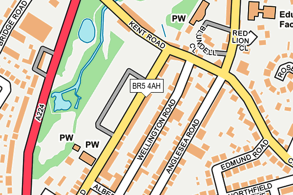 BR5 4AH map - OS OpenMap – Local (Ordnance Survey)