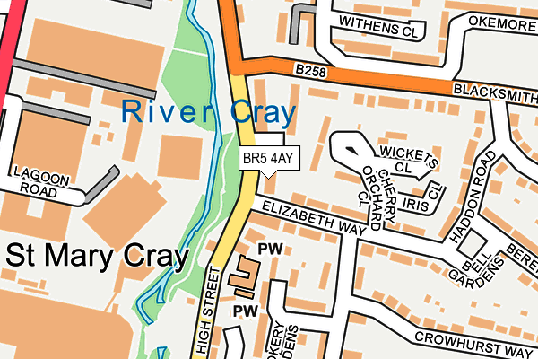 BR5 4AY map - OS OpenMap – Local (Ordnance Survey)