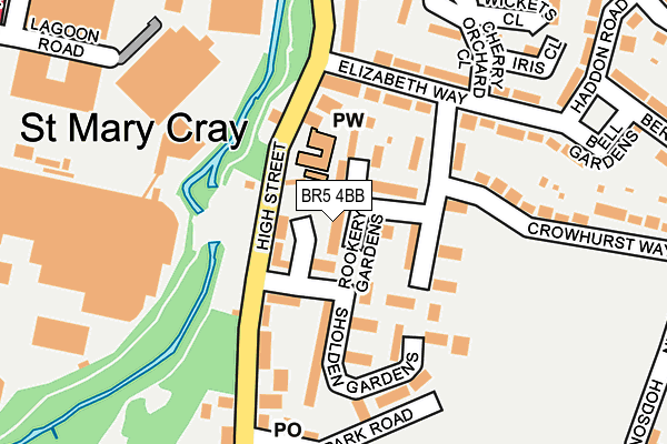 BR5 4BB map - OS OpenMap – Local (Ordnance Survey)