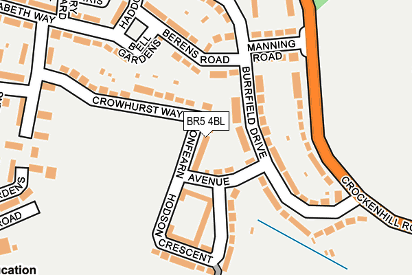 BR5 4BL map - OS OpenMap – Local (Ordnance Survey)