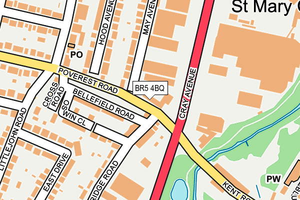 BR5 4BQ map - OS OpenMap – Local (Ordnance Survey)