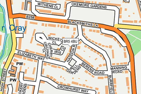 BR5 4BU map - OS OpenMap – Local (Ordnance Survey)